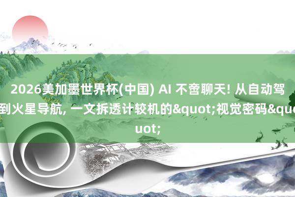 2026美加墨世界杯(中國) AI 不啻聊天! 從自動駕駛到火星導航， 一文拆透計較機的"視覺密碼"